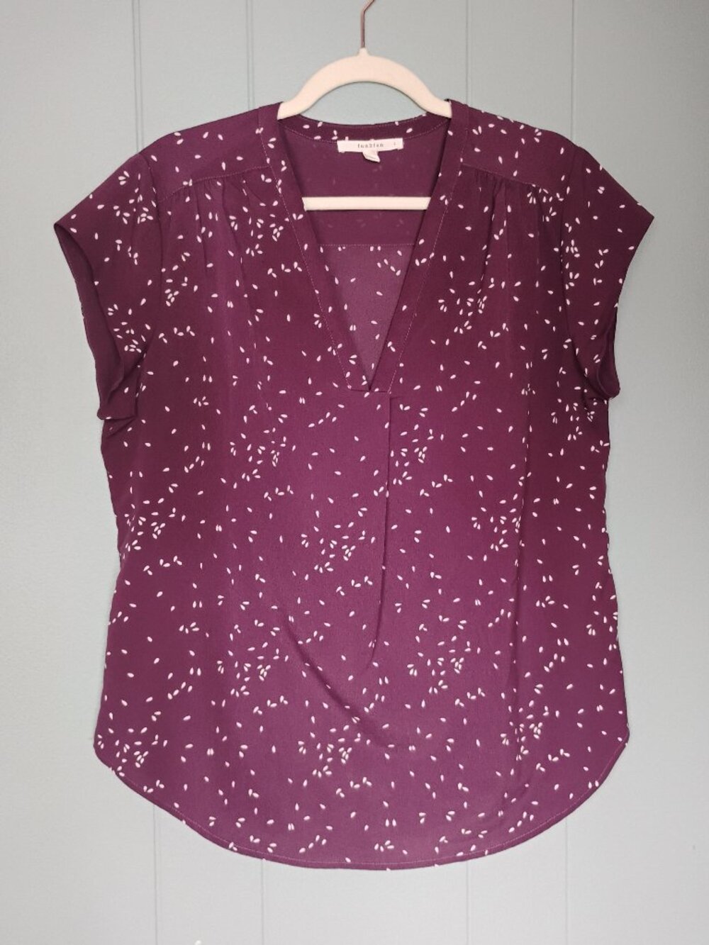 Monday Fun Large Purple Lillian V Neck Blouse